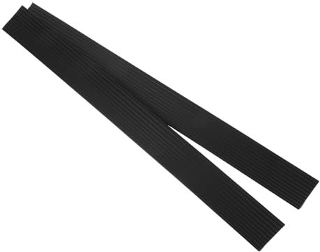 Beavorty 2 Pièces Rampe De Seuil Autocollante pour Porte Tapis De Transition pour Robot Aspirateur Noir 50x5cm