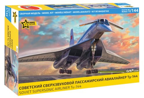Zvezda 927045-1/144 Tupilov TU-144 - Maßstab 1:144, 19.488 inch