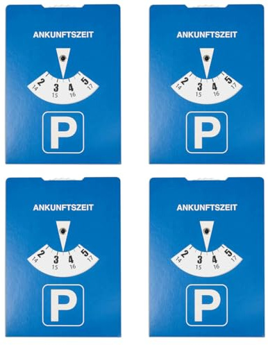 4 Pezzi Disco orario Europeo per parcheggio Maxi Auto Camion Camper Bicolore con Quarto d'ora,Disco Orario Auto Europeo Unificato,Disco orario Auto,Accessori Auto Interno