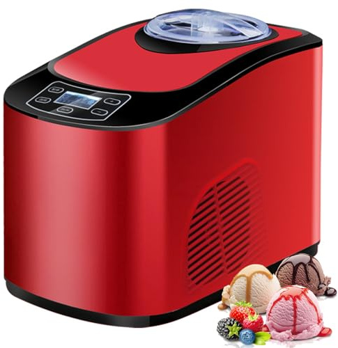 Automatic Ice Cream Maker - 1.5L Soft Serve Dessert Machine with Built-In Freezer & LCD Display, Easy Operation for Homemade Treats, Family Gatherings & Parties