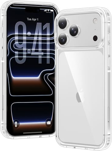 Voyahülle Clear Case for iPhone 17 Pro, Ultra Thin, Shockproof TPU Cover, Anti-Yellowing, Crystal Clear, Phone Case for Apple iPhone 17 Pro - Clear