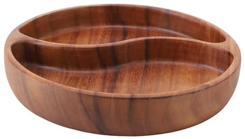 TARSHYRY Bandeja para Servir de Madera, Bocadillos de Frutas Platter de Almacenamiento de Nueces Pequeños Cheard Charcuterie Board Siring Board Fruit Food Food Serv Bande (Cuadrícula Doble)