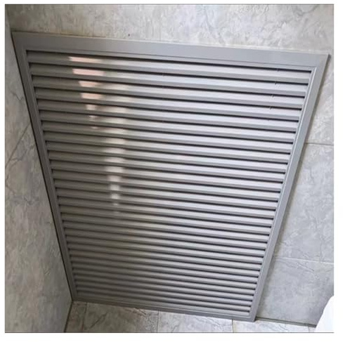 Customizable Modern White Radiator Grille - Louvered Design for Bathroom & Bedroom, Waterproof Vertical Slatted Grill, Enhanced Air Permeability, 19.69x19.69in (50x50cm)