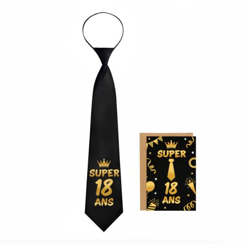 Cadeau d'anniversaire pour Homme & Femme 18/30/40/50/60/70 ans - Cravate Personnalisée - Idée Cadeau Original et Drôle - Accessoire de Fête d'Anniversaire - Cadeau Humoristique pour Célébration