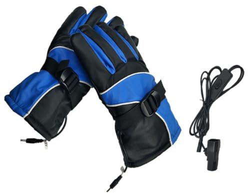 jojofuny Beheizbare Handschuhe zum Reiten mit Touchscreen und Thermoisolierend aus Synthetischem Leder Inklusive Ladekabel für Kaltes Wetter Beim Outdoor Fahren