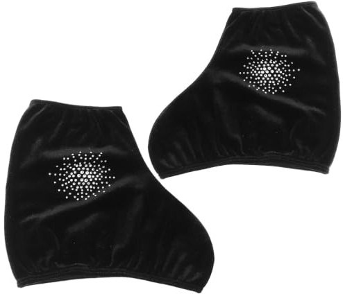 NUOBESTY Couvre-Patins à roulettes en Polyester Noir Doublure Confortable et Maintien Stable pour Patinage Artistique Glace Adultes et Filles