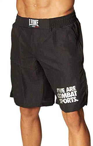 LEONE 1947, Einfache MMA-Shorts, Unisex-Erwachsene, Schwarz, M, AB795