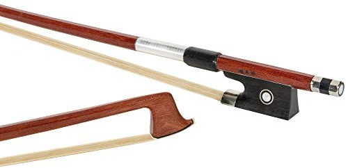MI&VI NB-510 Brazilwood Violin Bow (3/4 Size) with Ebony Frog | Octagonal Silver Mount | Well Balanced | Light Weight | Real Mongolian Horse Hair - MIVI Music