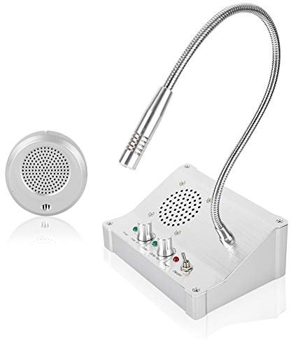 Sistema de Interfono de Doble Vía, Sistema de Intercomunicador de Dos Ventanas para Mostrador para Banco/hospital/taquilla, Antiinterferencia, Reducción Automática de Ruido