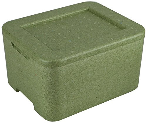 6x W3 Thermobox grün für 3 Menüschalen | Styropor | wiederverwendbar wiederverwendbare MENÜBOX-Transportbehälter für Catering und Lieferdienste