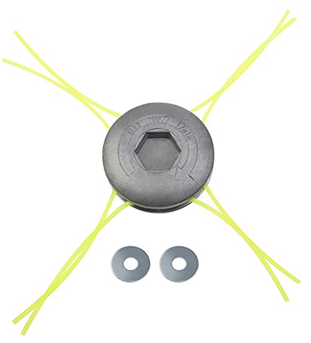 eMagTech Tête de débroussailleuse de Rechange Universelle en Aluminium argenté pour débroussailleuse avec entretoises en Corde en Nylon pour Jardin, pelouse, Patio