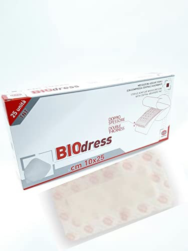 Rays Biodress Medicazione adesiva sterile in Tnt, Cerotti Post Operatori, 10x25 cm (25 unità)