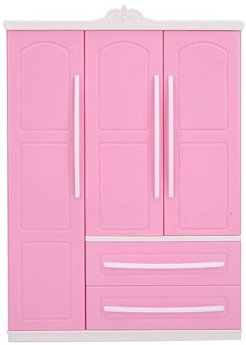 Doll Houses, Barbie Closet, Toys Gift Dollhouse Dollhouse Wardrobe Doll Closet Barbie Wardrobe for Girls Home Kids Dolls