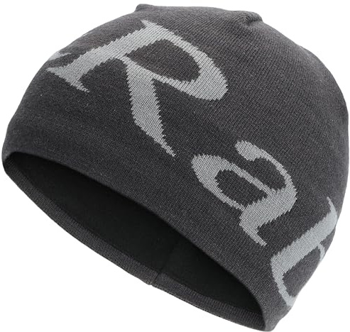 Rab Logo Beanie - Lightweight Knitted Skull Cap for Skiing & Everyday Use - Anthracite/Granite - One Size