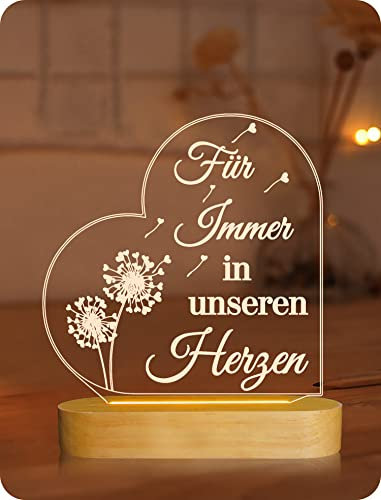 Geschenke für Trauer, Sympathie Geschenk, Memorial Geschenk Nachtlicht, Kondolenz Zeichen, Erinnerung Schöne Kardinal 3D LED-Lampe Dekor Geschenk für den Verlust eines geliebten Menschen