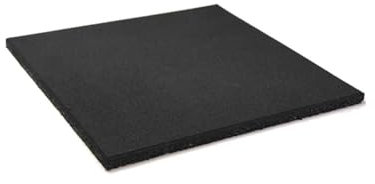 JARDIN202 - Pack Entrena 20mm- Loseta de caucho 50x50cm Negra Maciza Profesional | x6 losetas -