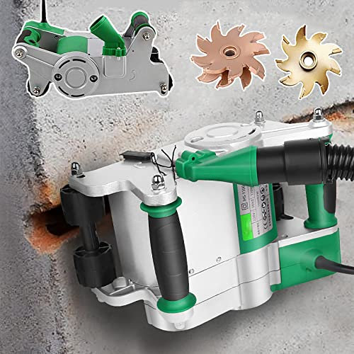 QJJML 1100W Wall Chaser,Macchina per La Scanalatura della Linea del Muro,profondità della Scanalatura Regolabile,Taglierina del Calcestruzzo E Macchina per Il Taglio della Scanalatura del Pavimento