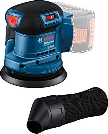 Bosch Ponceuse excentrique professionnelle GEX 185-LI sans fil (18 V, Solo, fond de meulage Ø 125 mm, 6000-10000 tr/min-1, dans boîte)