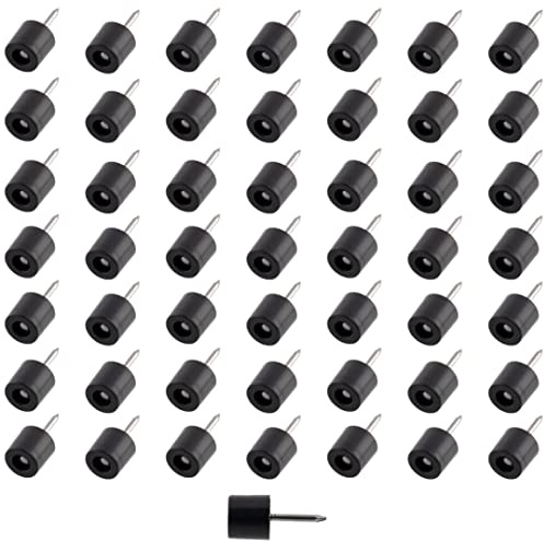 AERZETIX - C65849 - Satz von 50 Regalbodenträger zum nagel Ø9 mm x 19 mm - regalboden - farbe schwarz - aus kunststoff - aufbewahrung befestigung bibliotheksmöbel schrank schublade