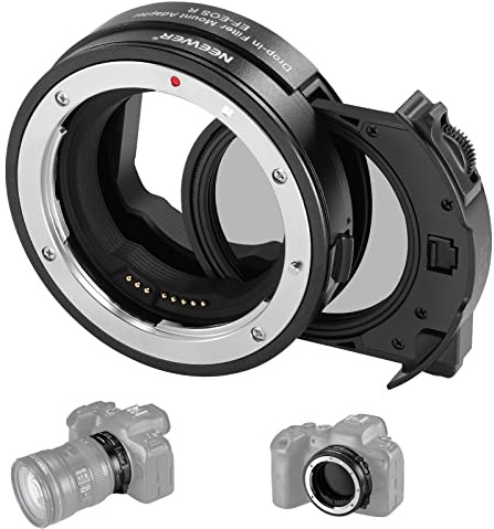 NEEWER EF to EOS R Mount Adapter with Drop in CPL Filter, Autofocus Lens Converter Ring Compatible with Canon EF/EF-S Lens to EOS R EOS Ra EOS RP EOS R5 EOS R6 EOS R3 EOS C70 R5C R7 R10 R8 R50 etc