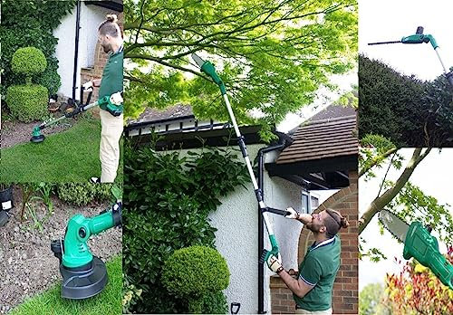 ECKMAN 3 en 1 cortasetos telescópica podadora podadora 20 V inalámbrica potencia ligera