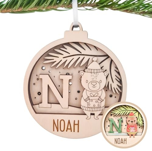 Weihnachtsbasteln Kinder: Weihnachtskugel mit Namen selbst gestalten - Personalisierte Weihnachtskugeln