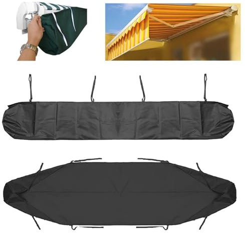 YOHOCS Markisenschutzhülle Schutzhülle für Markisen, Markisenabdeckung Für Markisen Für Die Lagerung Im Winter, für Outdoor Garten Terrasse Patio,Schwarz,3m/9.84ft