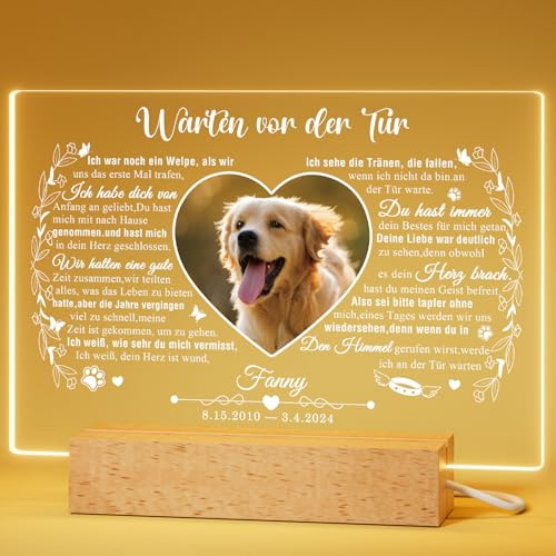 Bemaystar Personalisiert Erinnerung Hundandenken An Verstorbenen Hund Gedenktafel Hund Trauer Hund GedenkstäTten & Bestattungen für Hunde Andenken An Verstorbene Hunde