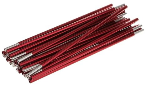 TYNXK Zeltstange Aluminiumlegierung Rucksack Markisenzeltstangen Bar Reise Camping Ersatz Zeltstangen Zeltzubehör 8,5-11MM 320-480CM Campingstangen(Red 9.5 mm 4.2m)
