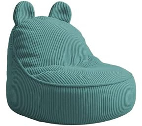 chilly pilley® Bodenkissen für Kinderzimmer Mumin Kissen Kuschelig Beanbag Sitzsack aus Cord (Türkis)