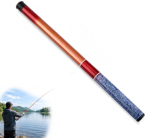 Hominas Angelrute Einziehbare 2,4 m Hand Stream Angelrute aus Glasfaser Ultralicht Ultra-Feine Handstange für Süßwasser zum Angeln an Bächen Seen Flüssen
