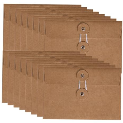 Holibanna 24stücke Vintage Briefumschläge Kraftpapier Für Einladungen Grußkarten Und Fotoaufbewahrung Für Büro Und Partys Fenster Soliden Farben