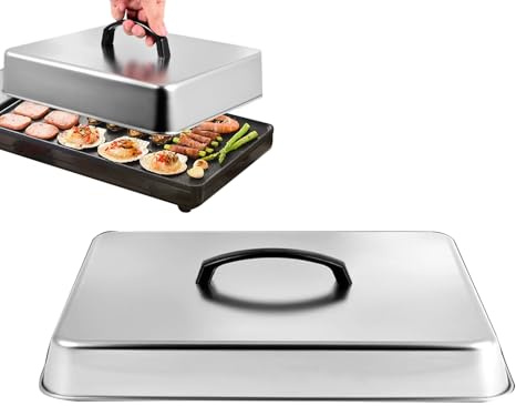 Tapa Del Horno, Cubierta De Cocción Resistente Al Calor, Cubierta De Urbanización De Planchas, Diseño Ventilado, Construcción De Servicio Pesado, 28x22x10 Cm, Para Cocina, Asado, Barbacoa, Teppanyaki,