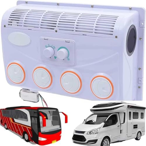 Generic 12V 24V Truck Cab Air Conditioner Evaporator, 4000 kcal/hour Cooling Power, Universal Caravan Mini Split AC, Three-Speed Wind Control, Durable Copper Wire Engine