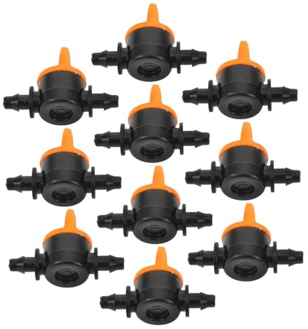 SOIMISS Válvulas De Riego De Agua Mini 4/7 Abs para Tubería De Riego por Goteo Jardín Exterior 10 Piezas Control De Aspersores Corte De Agua