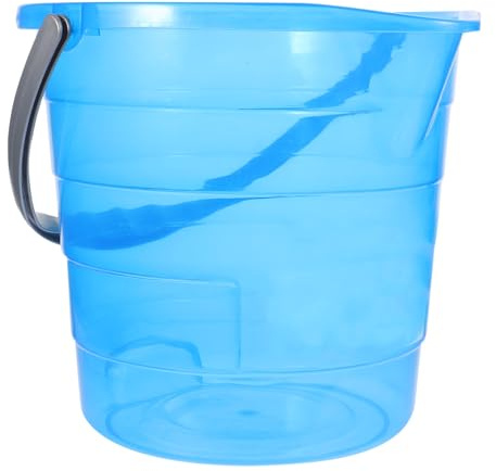iplusmile Cubo de Plástico Transparente con Asa Resistente y Duradero Multipropósito para Limpieza Camping y Uso Doméstico