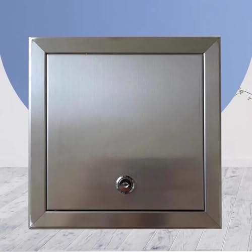 Panel de acceso de acero inoxidable con cerradura, montaje empotrado para una inspección segura en hogares y negocios, resistente a la intemperie, fácil instalación, ideal para acceso de mantenimiento