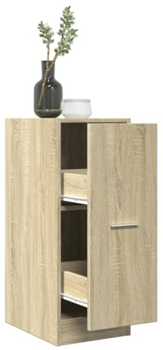 Nqyjm Armario farmacéutico roble Sonoma 30 x 41 x 77,5 cm armario de madera para salón, dormitorio, oficina