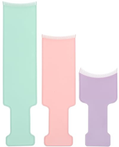 Paleta Piezas Teñir Cabello Reutilizable de Plástico para 3 | Uso en Salón y Hogar, No se Deforma Facilidad, Ayuda en Trabajos de Coloración