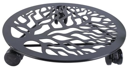 Shntig Vassoio contenitore per piante Supporto per piante Pallet Staffa per piante resistente Contenitore per fiori Supporto mobile per balcone giardino Fiore portatile con fioriera da balcone per