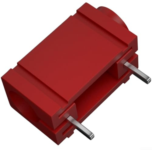 PCB-Bananenbuchse, 4 mm, reines Kupfer, versilbert, für seitlich montierte Panel-Buchse für Leiterplatten (rot)