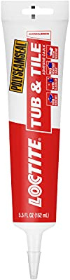 Loctite Polyseamseal Tub & Tile Adhesive Caulk Almond, 5.5 Fl Oz, Squeeze Tube