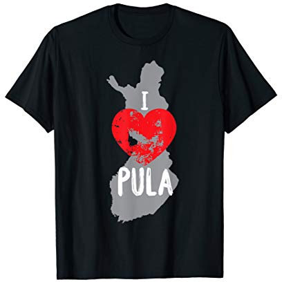 Pula Kroatien Croatia Stadt Herz Urlaub Meer Strand Design T-Shirt