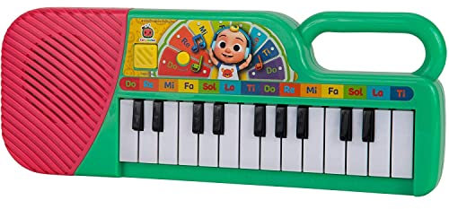 CoComelon First Act Musical Keyboard, 23 Keys; Music and ABC Songs Pre-Recorded, Educational Music Toys, Carry N’ Go Handle