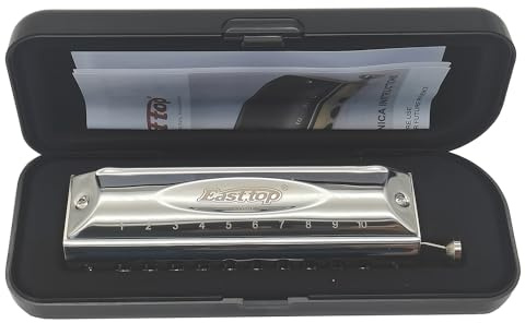 T10-40 10-Loch 40-Tone chromatische Mundharmonika mit reinem und dickem Ton, geeignet für Anfänger, professionelle Spieler, Erwachsene, Studenten Erwachsene Klavierinstrumente