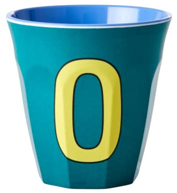 RICE DK - Taza de melamina de dos tonos con la letra O