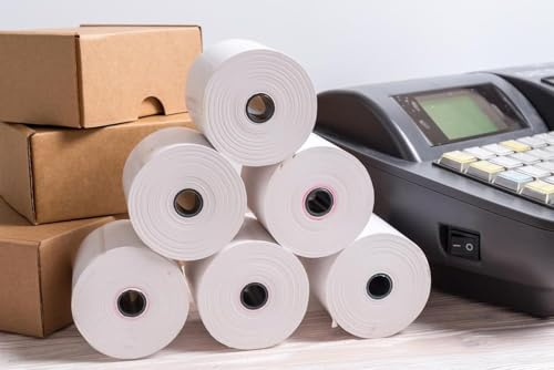 40 Rolls of Premium 80 x 70mm Thermal Paper Till Rolls – POS Receipt Paper for EPOS, Cash Register, Credit Card Machines, Compatible with Epson Citizen TH243, CBM232, CBM233, CBM253
