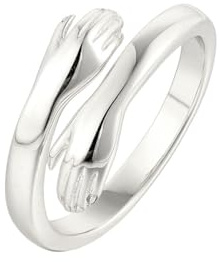 Umarmender Ring 925 Sterling Silber Offener Ring