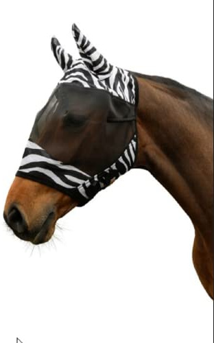 Kerbl Fliegenschutzmaske Zebra mit Ohrenschutz 326114