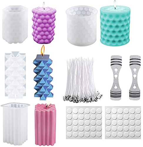 Anyingkai Kerzen Silikonformen Set,Kerzen Gießformen Set,Silikonform Für Kerzen,Kerzen Formen Silikon Set,Candle Mould Silicone Set,kerzen Selber Machen Formen Silikon